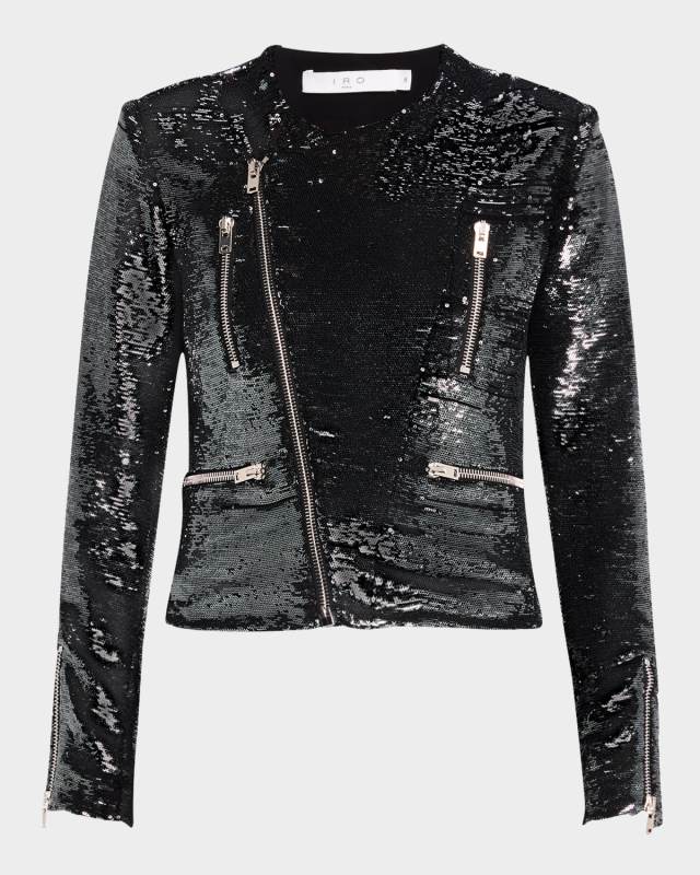 Luzia Sequined Moto Jacket